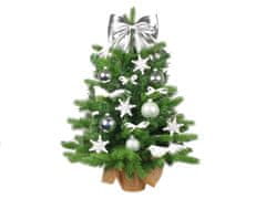 LAALU Zdobený stromček WHITE CHRISTMAS 60 cm s LED OSVETLENÍM
