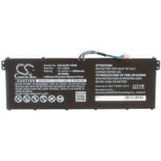 CameronSino Batéria pre Acer Aspire 5,7 E5, V3, Chromebook 11, 13, 15, 3000 mAh, Li-Pol