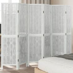 shumee Paraván 6 panelov biely masívne drevo paulovnie