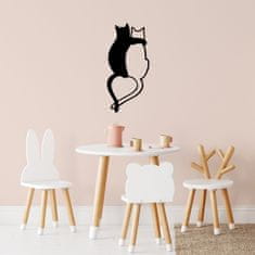 Dalenor Nástenná dekorácia Love Cats, 70 cm, čierna