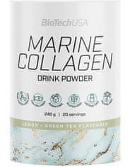 BioTech USA Marine Collagen 240 g, citrón-zelený čaj