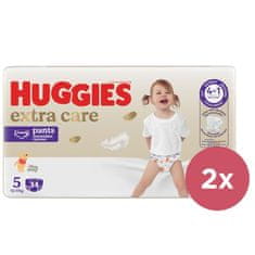 Huggies 2x Nohavičky plienkové jednorazové 5 Extra Care Pants (12-17 kg) 34 ks