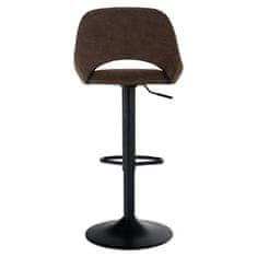 KONDELA Barová stolička hnedá látka s efektom brúsenej kože LORASA NEW