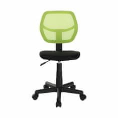 KONDELA Otočná stolička zelená, čierna MESH