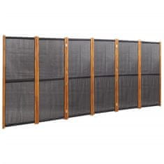 Vidaxl 6-panelový paraván čierny 420x180 cm