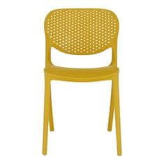 KONDELA Záhradná stolička žltá FEDRA NEW