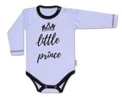 Baby Nellys Body dlhý rukáv, Little Prince - modré, veľ. 80