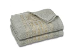 sarcia.eu Mätový bavlnený uterák so zlatou výšivkou, uterák na ruky 48x100 cm x2