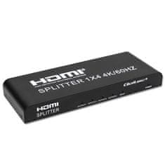 Qoltec Aktívny rozdeľovač 4 x HDMI 4K x 2K | 6Gbps | 60Hz | Vysoká stabilita