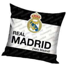 FAN SHOP SLOVAKIA Vankúšik Real Madrid FC, bielo-čierny, 40x40 cm