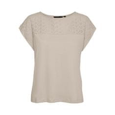 Vero Moda Dámske tričko VMKAYA Loose Fit 10306990 Oatmeal (Veľkosť XL)
