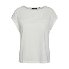 Vero Moda Dámske tričko VMKAYA Loose Fit 10306990 Snow White (Veľkosť XL)