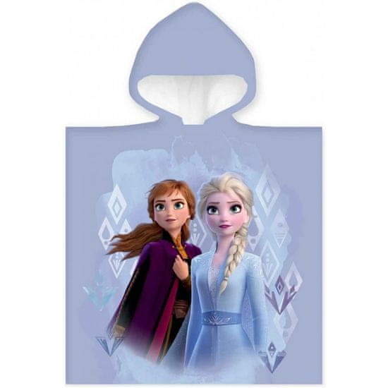 Zorlu Dievčenské plážové pončo - osuška s kapucňou Ľadové kráľovstvo - Anna a Elsa