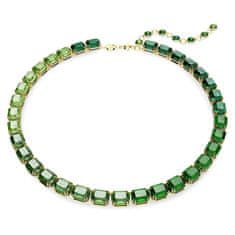 Swarovski Výrazný náhrdelník so zelenými kryštálmi Millenia 5671257