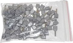 HADEX Dutinka pre dva káble 0,75mm2 šedá (TE0,75-8), balenie 100ks