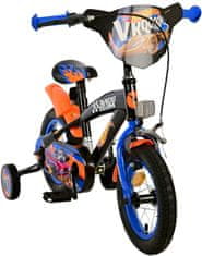 Volare Detský bicykel Hot Wheels – chlapčenský – 12 palcový – čierna oranžová modrá