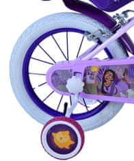 Volare Detský bicykel Disney Wish - Dievčenský - 14 palcový - Fialový - Dve ručné brzdy