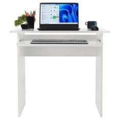 KONDELA PC stôl, biely, VERNER NEW