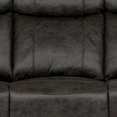 Autronic - Relaxačná sedačka 3+1+1, poťah hnedá látka v dekore vintage kože, funkcia Relax I/II s aretáciou - ASD-311 BR
