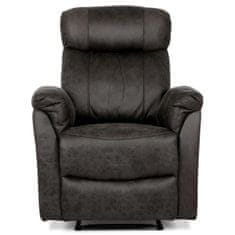 Autronic - Relaxačná sedačka 3+1+1, poťah hnedá látka v dekore vintage kože, funkcia Relax I/II s aretáciou - ASD-311 BR