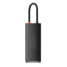 BASEUS Rozbočovač 6v1 Baseus Lite Series USB-C na 2x USB 3.0 + USB-C + HDMI + SD/TF (čierny)