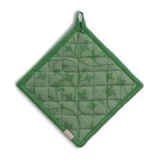 Kela Podložka pod hrnec KL-12819 Cora 100% bavlna světle zelená/zelený vzor 20,0x20,0cm