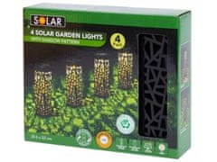 Solar Záhradná lampa čierna 4 ks v balení 6x33 cm