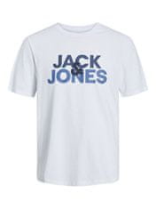 Jack&Jones Pánske pyžamo JACULA Standard Fit 12255000 White/Shorts Bia (Veľkosť S)