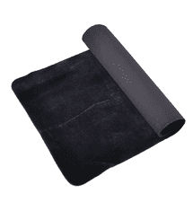 Camerazar Čierna kúpeľňová rohožka s protišmykovou gumou a absorpčnou penou, hladký vzor, 40x60 cm
