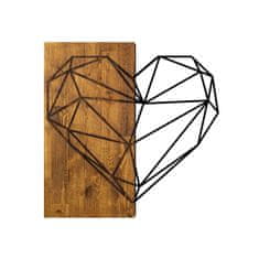 Dalenor Nástenná dekorácia Heart, 58 cm, hnedá