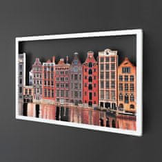 Dalenor Nástenná dekorácia Amsterdam, 70 cm, biela