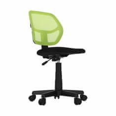 KONDELA Otočná stolička zelená, čierna MESH