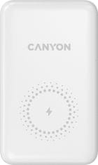 Canyon powerbanka PB-1001W, 10000mAh, PD&QC3.0, biela