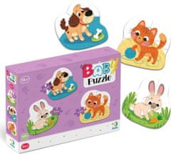 Dodo Toys Baby puzzle Domáci miláčikovia 3v1 (2,3,4 dielikov)