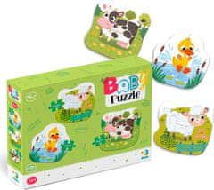 Dodo Toys Baby puzzle Zvieratká zo statku 3v1 (2,3,4 dielikov)