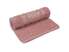 sarcia.eu Ružový bavlnený uterák so zlatou výšivkou, uterák na ruky 48x100 cm x3