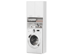 Framire Framire Kúpeľňová polica na práčku, vysoké police L-64 biela