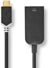 Nedis adaptér USB-C - HDMI (M/F), 4K@60Hz, 20cm, čierna