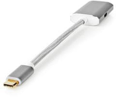 Nedis adaptér USB-C - Displayport (M/F), 4K@60Hz, 20cm, biela