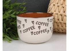 sarcia.eu Bežovo-hnedý hrnček s nápisom "coffee", keramický hrnček 530 ml 