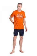 Henderson Pánske pyžamo 38867 Led + Nadkolienky Gatta Calzino Strech, oranžová, L
