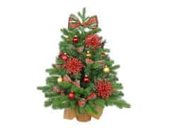 LAALU Zdobený umelý vianočný stromček BEVERLY HILLS 60 cm s LED OSVETLENÍM V KVETE