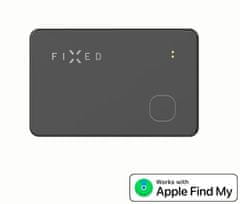 FIXED Smart tracker Tag Card s podporou Find My, bezdrôtové nabíjanie, čierny