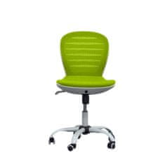 Dalenor Detská stolička Flexy, textil, biely podstavec , zelená