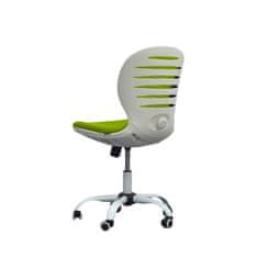 Dalenor Detská stolička Flexy, textil, biely podstavec , zelená