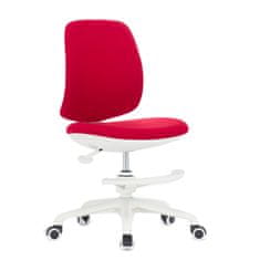 Dalenor Detská stolička Candy, textil, biely podstavec, červená farba