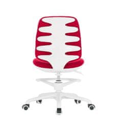Dalenor Detská stolička Candy, textil, biely podstavec, červená farba