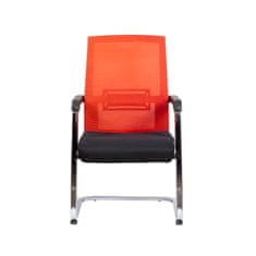 Dalenor Konferenčná stolička Roma, textil, čierna / červená