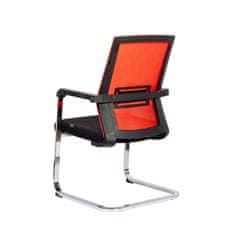 Dalenor Konferenčná stolička Roma, textil, čierna / červená