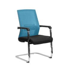 Dalenor Konferenčná stolička Roma, textil, čierna / modrá